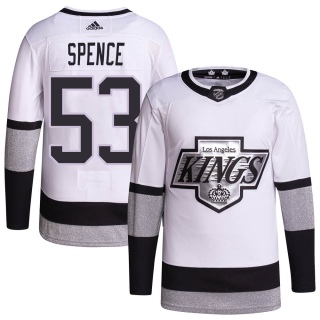 Youth Jordan Spence Los Angeles Kings Adidas 2021/22 Alternate Primegreen Pro Player Jersey - Authentic White