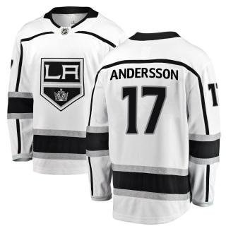 Youth Lias Andersson Los Angeles Kings Fanatics Branded Away Jersey - Breakaway White