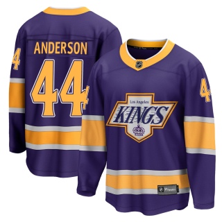 Youth Mikey Anderson Los Angeles Kings Fanatics Branded 2020/21 Special Edition Jersey - Breakaway Purple