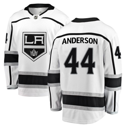Youth Mikey Anderson Los Angeles Kings Fanatics Branded ized Away Jersey - Breakaway White