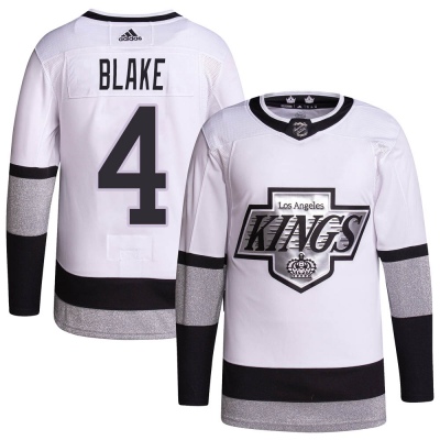 Youth Rob Blake Los Angeles Kings Adidas 2021/22 Alternate Primegreen Pro Player Jersey - Authentic White