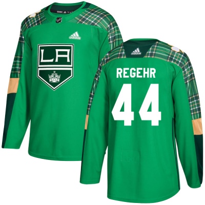 Youth Robyn Regehr Los Angeles Kings Adidas St. Patrick's Day Practice Jersey - Authentic Green
