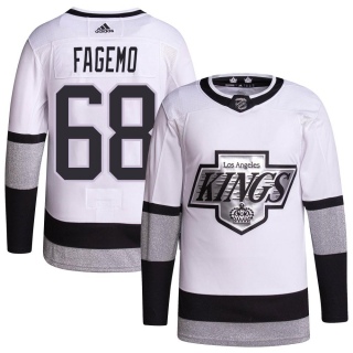 Youth Samuel Fagemo Los Angeles Kings Adidas 2021/22 Alternate Primegreen Pro Player Jersey - Authentic White