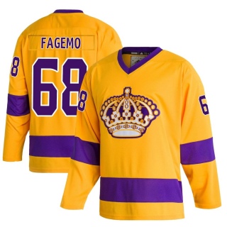 Youth Samuel Fagemo Los Angeles Kings Adidas Classics Jersey - Authentic Gold