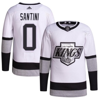 Youth Steven Santini Los Angeles Kings Adidas 2021/22 Alternate Primegreen Pro Player Jersey - Authentic White