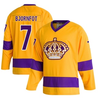 Youth Tobias Bjornfot Los Angeles Kings Adidas Classics Jersey - Authentic Gold