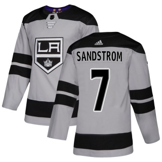 Youth Tomas Sandstrom Los Angeles Kings Adidas Alternate Jersey - Authentic Gray