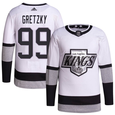 Youth Wayne Gretzky Los Angeles Kings Adidas 2021/22 Alternate Primegreen Pro Player Jersey - Authentic White