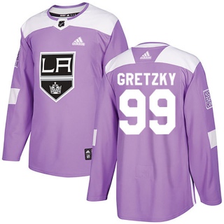 Youth Wayne Gretzky Los Angeles Kings Adidas Fights Cancer Practice Jersey - Authentic Purple